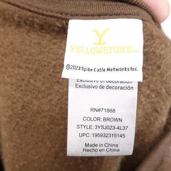 Yellowstone Dutton Ranch Sweatshirt Mens XL Brown Crewneck Western TV Show 1886 - Picture 5 of 7